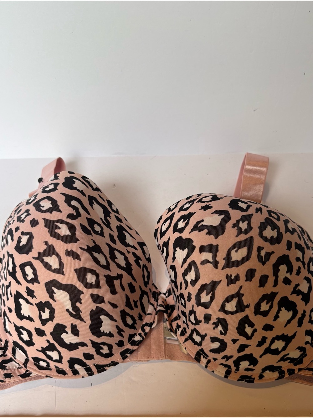 Thalia Sodi Leopard Print Push Up Bra Pink/blk/wht Size 38DD NWT UW